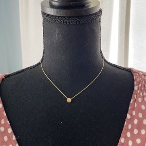 14k real gold filled dot necklace